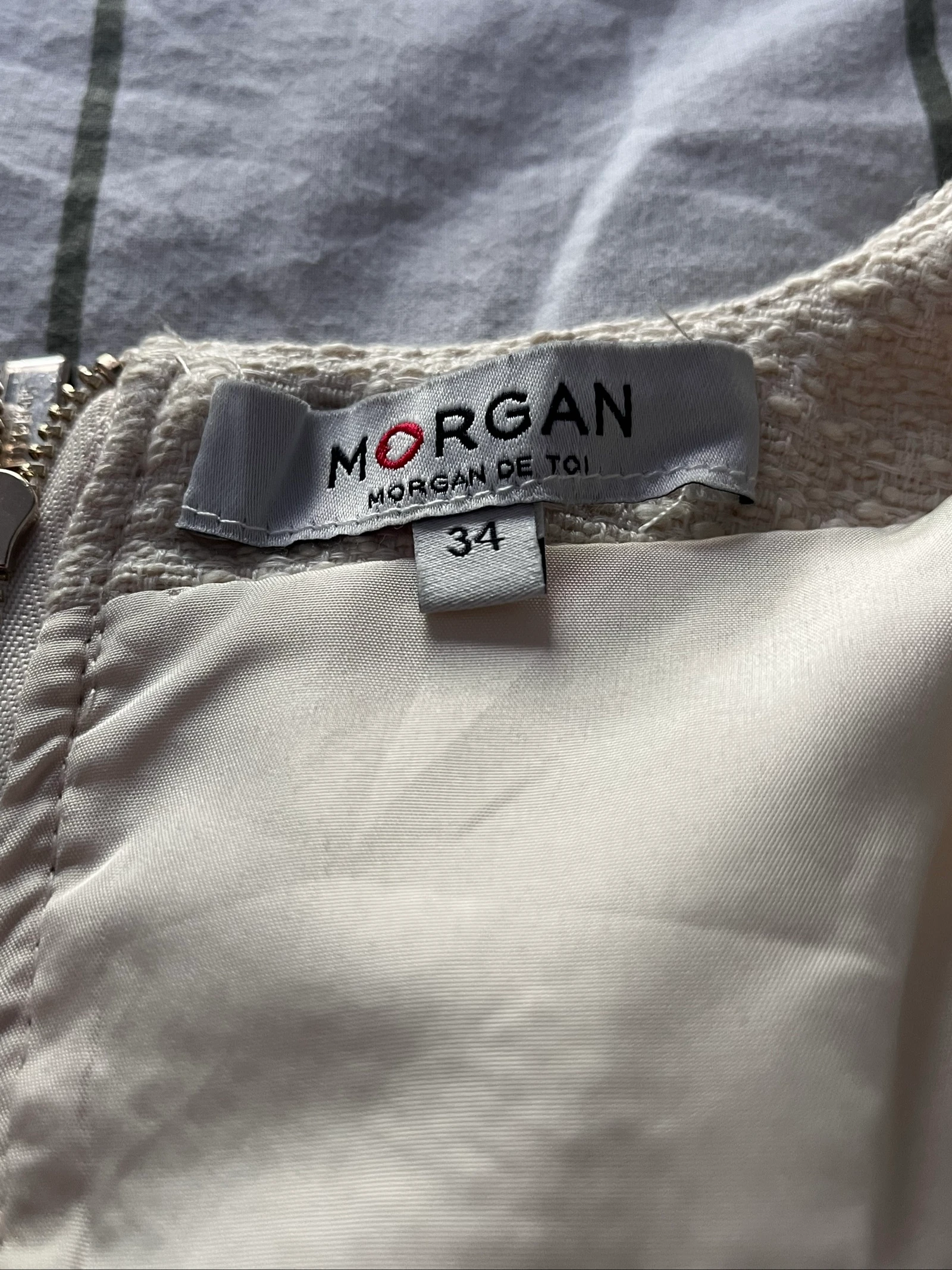 Vestido de tweed ivory Morgan TXS – photo 4